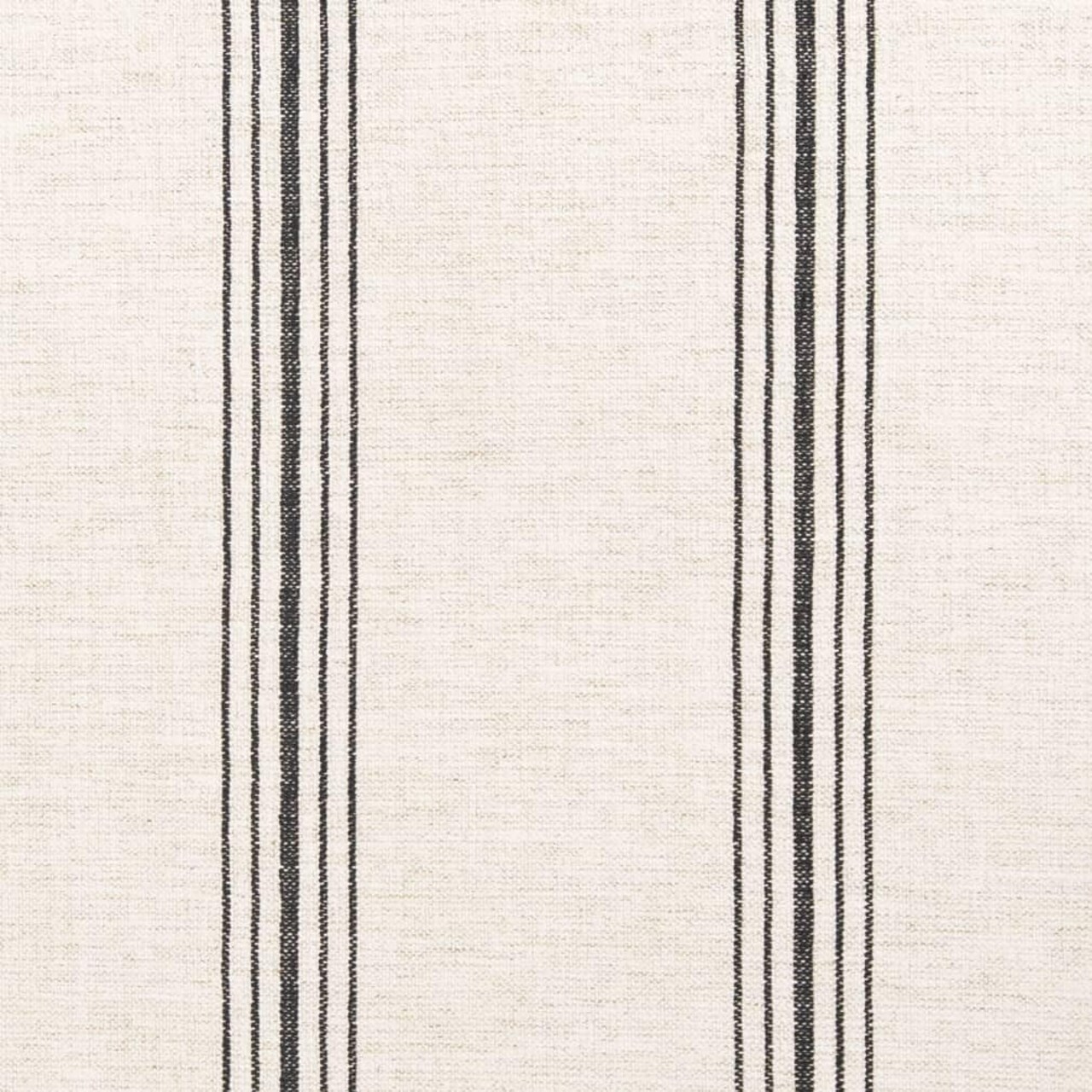 Grey Stain Resistant Performance Pet Friendly Stripe Linen Look Woven Pattern Upholstery Fabric by The Yard - SKU: Johnny Charcoal